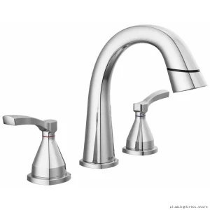 Delta Stryke Widespread Chrome Bathroom Faucet with Pull-Down Spray