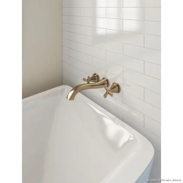 Delta Stryke Champagne Bronze Wall Mount Bath Tub Filler Trim T57766-CZWL - Image 3