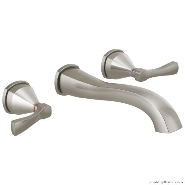 Delta Stryke Low-Profile Stainless Steel Wall Mount Bathroom Faucet Trim