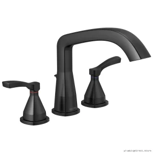 Delta Stryke Matte Black Roman Tub Faucet Trim Kit T2776-BL