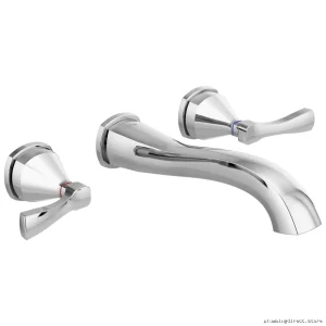 Delta Stryke Modern Chrome Wall-Mounted Bathroom Faucet Trim – Model T3576LF-WL