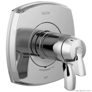Chrome Finish Stryke Series Thermostatic Valve Trim - Delta Model