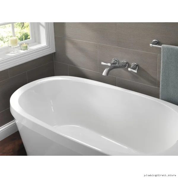 Delta Stryke Stainless Steel Wall Mount Tub Faucet Trim T57766-SSWL