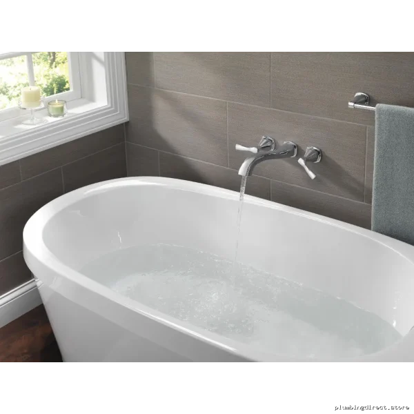 Delta Stryke Stainless Steel Wall Mount Tub Faucet Trim T57766-SSWL - Image 2