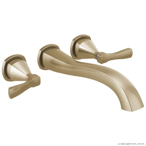 Delta Stryke Wall-Mounted Tub Faucet Trim Kit - Champagne Bronze Finish