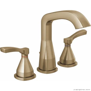 Delta Stryke Widespread Bathroom Faucet in Champagne Bronze Finish