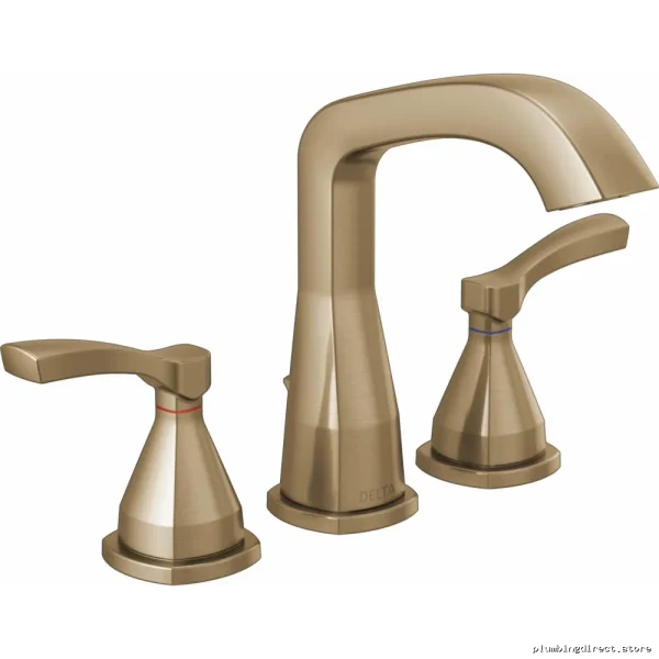 Delta Stryke Widespread Bathroom Faucet in Champagne Bronze Finish