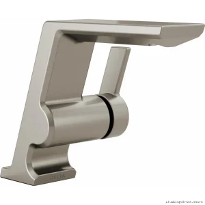 Delta Swivel Single-Hole Bathroom Faucet with Pop-Up Drain - Lumicoat Steel