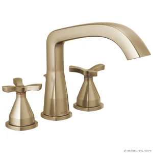 Modern Roman Tub Faucet in Champagne Bronze Finish - Delta T27766-CZ
