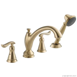 Delta T4794-CZ Modern Roman Tub & Shower Faucet Trim - Champagne Bronze Design