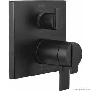 Premium Delta TempAssure 17T Series Precision Valve Trim - 6-Setting Diverter, Matte Black T27T967-BL