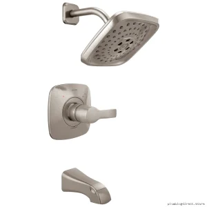 Delta Tesla 14 Series Stainless Shower Trim with H2Okinetic Spray T14452-SS