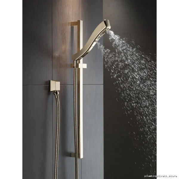 Delta Tesla 4-Spray Handheld Showerhead with Slide Bar in Polished Nickel