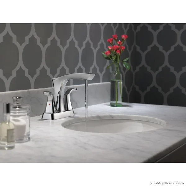 Delta Tesla Chrome Centerset Bathroom Faucet 2552-MPU-DST - Image 4