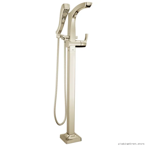 Delta T4752-PNFL Tesla Freestanding Tub Filler - Polished Nickel Floor Mount
