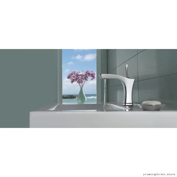 Delta Tesla Touch Chrome Single Hole Bathroom Sink Faucet
