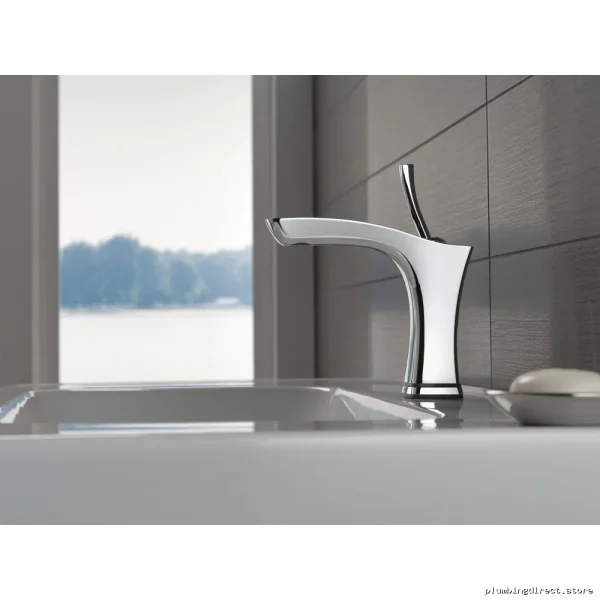 Delta Tesla Touch Chrome Single Hole Bathroom Sink Faucet - Image 3