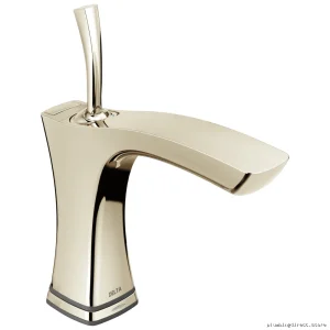 Polished Nickel Tesla Touch Modern Single Hole Bathroom Faucet - Delta Model 552TLF-PN