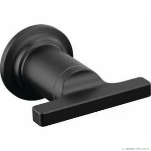 Delta Tetra Matte Black Wall-Mounted Tub Filler Trim Set – Handles Not Included