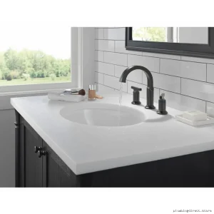 Delta Tetra Matte Black Widespread Bathroom Faucet