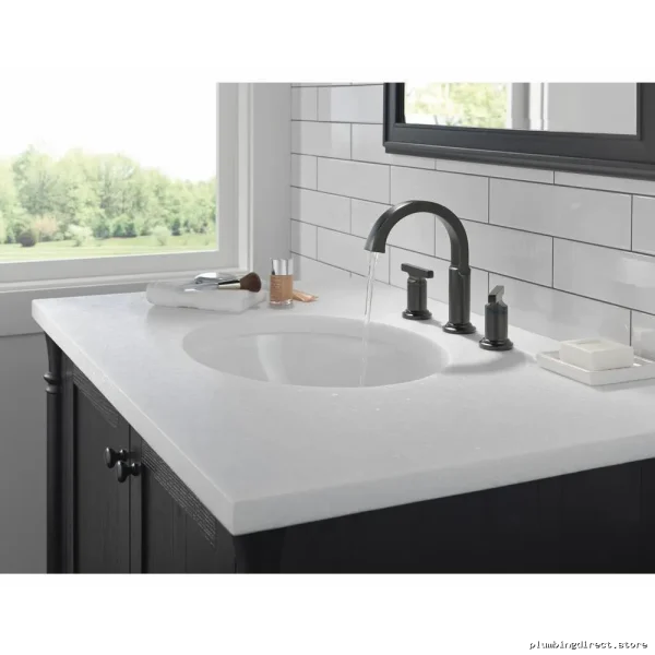 Delta Tetra Matte Black Widespread Bathroom Faucet