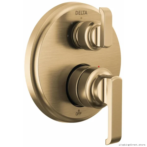 Delta Tetra Monitor 14 Valve Trim with 3-Way Diverter - Lumicoat Champagne Bronze Finish T24889-CZ-PR