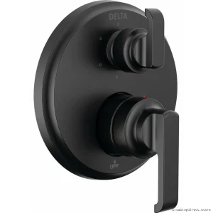Delta Tetra Monitor 14 Series 6-Setting Diverter Valve Trim - Matte Black Faucet Trim