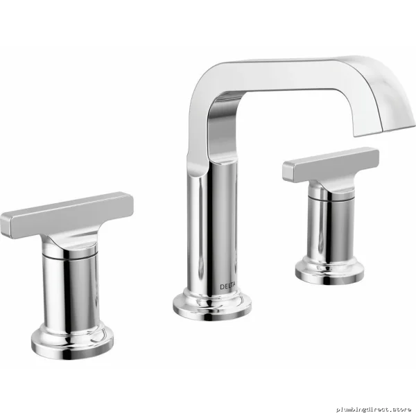Tetra Widespread Bathroom Faucet Set - Lumicoat Chrome Finish Faucets by Delta