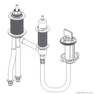 3-Hole Roman Tub Fixed Rough-In with Hand Shower - Cold Expansion Mounting R3716-MF Delta