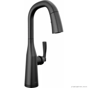 Delta Touch Bar & Prep Faucet with Pulldown Spray - Matte Black 9976T-BL-DST