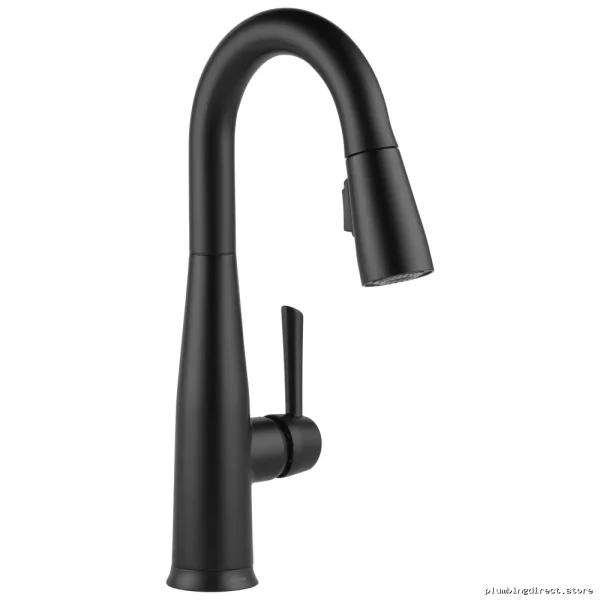 Essa Touch Bar Faucet w/ Pulldown Spray - Sleek Matte Black 9913T Delta - Image 4