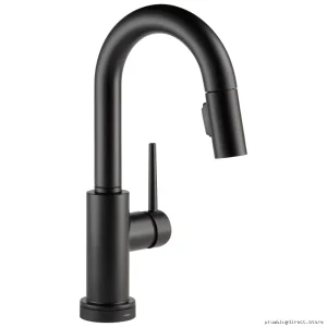 Delta Touch Bar Kitchen Faucet with Pull-Down Spray - Matte Black Finish