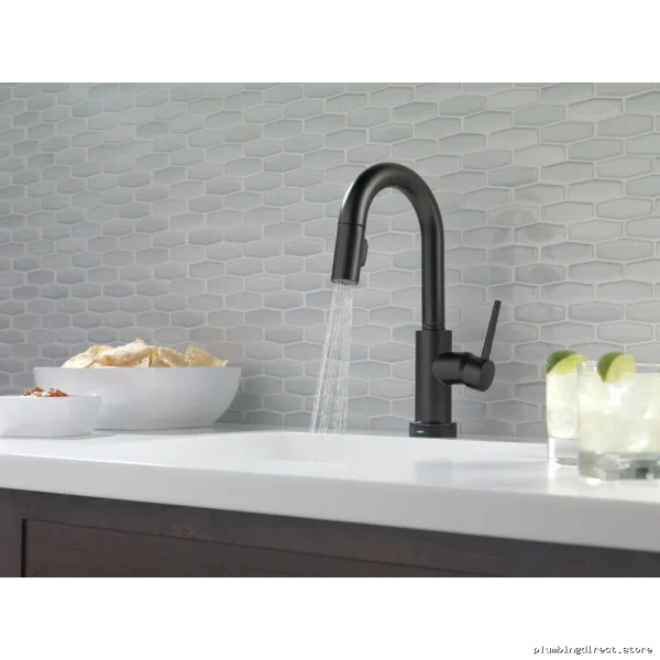 Delta Touch Bar Kitchen Faucet with Pull-Down Spray - Matte Black Finish - Image 2