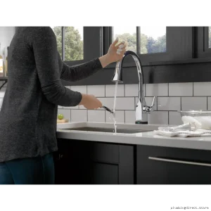 Delta Mateo Touch Control Chrome Kitchen Faucet with Pull-Down Spray - 9183T-DST