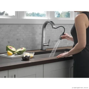 Delta Touch Control Kitchen Faucet with Pull-Down Spray Arctic Stainless 9193T-AR-DST
