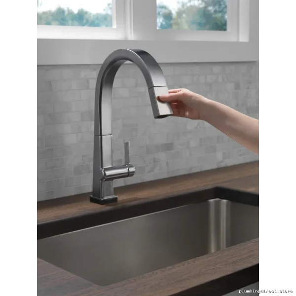 Delta Touch Control Kitchen Faucet with Pull-Down Spray Arctic Stainless 9193T-AR-DST - Image 2