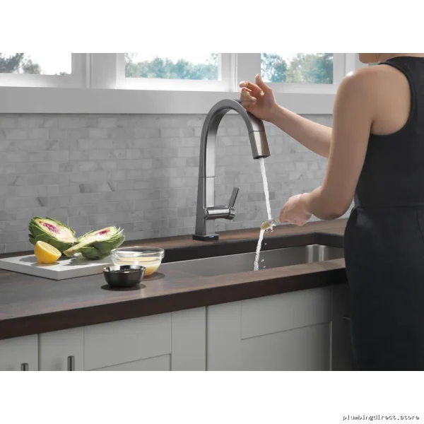 Delta Touch Control Kitchen Faucet with Pull-Down Spray Arctic Stainless 9193T-AR-DST - Image 4