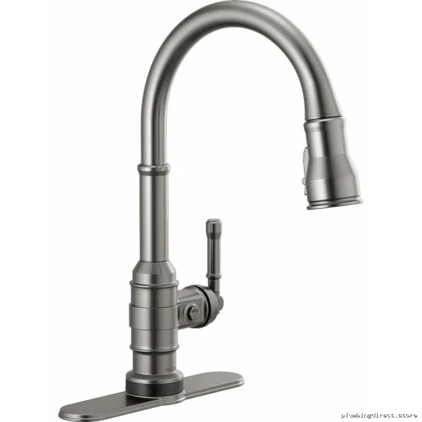 Delta Black Stainless Pull-Down Kitchen Faucet with Touch Control 9190T-KS-DST - Image 3