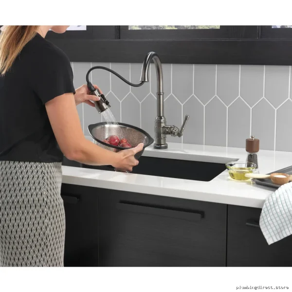 Delta Black Stainless Pull-Down Kitchen Faucet with Touch Control 9190T-KS-DST