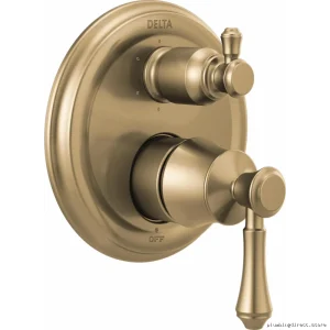 Delta Traditional Monitor 14 Series Champagne Bronze Valve Trim with 6-Setting Diverter