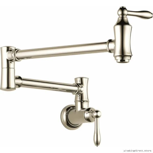 delta traditional kitchen polished nickel pot fillers