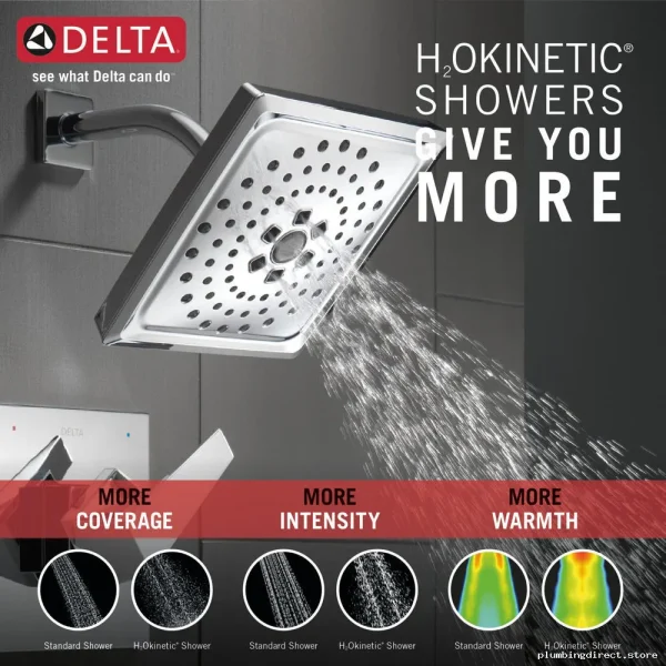 Delta Trillian Monitor 14 Series H2Okinetic Shower Trim with Lumicoat Chrome Finish - T14243-PR