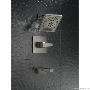 Delta Trillian 14 Series Black Stainless Shower Trim with H2Okinetic