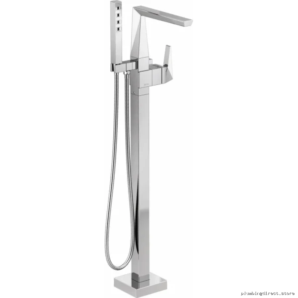 Delta Trillian Lumicoat Chrome Floor Mount Tub Filler Trim T4743-PR-FL