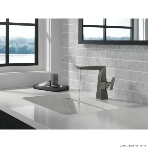 Delta Trillian Single Hole Bathroom Faucet - Matte Black Stainless Steel - Image 3