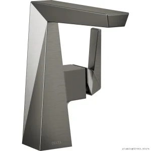Delta Trillian Single Hole Bathroom Faucet - Matte Black Stainless Steel