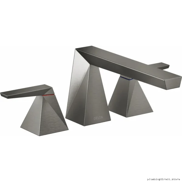 Delta Trillian 3-Hole Roman Tub Faucet Trim in Lumicoat Black Stainless Finish