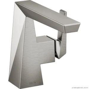 Delta Trillian Single Hole Bathroom Faucet with Lumicoat Stainless Finish
