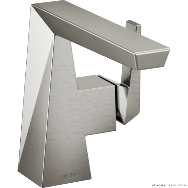 Delta Trillian Single Hole Bathroom Faucet with Lumicoat Stainless Finish