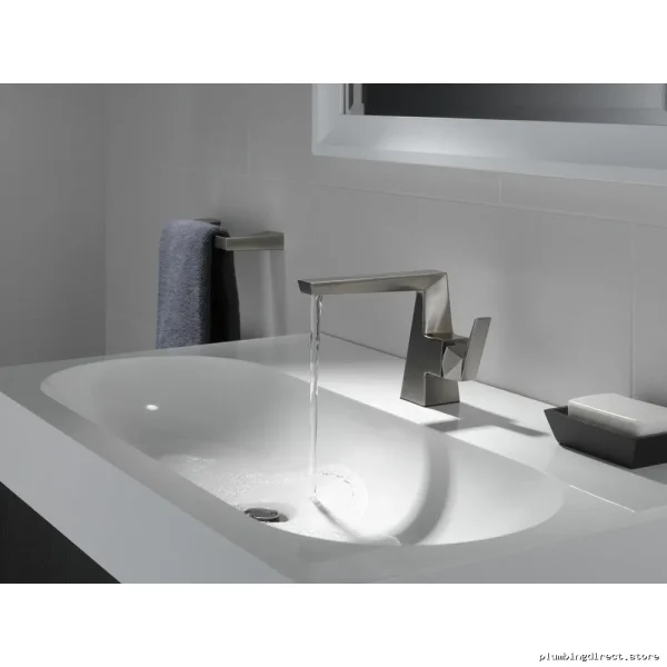 Delta Trillian Single Hole Bathroom Faucet Pop-Up Free Black Stainless Kitchen Faucet - Image 2
